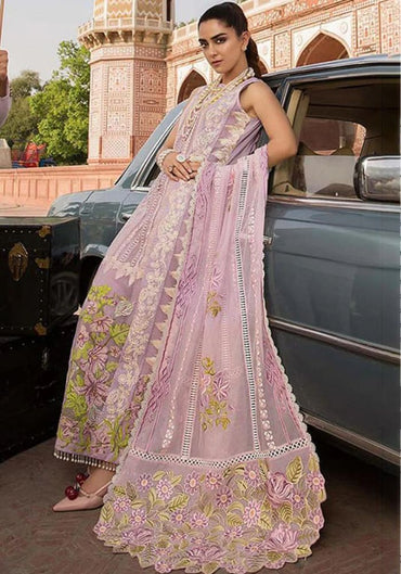 Embroidered 3 Piece Lawn Dress Unstitched - TAPESTRY LAVENDAR- KS015