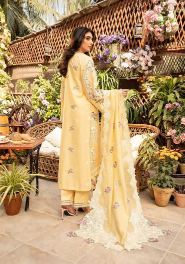 Embroidered Lawn Suits Unstitched 3 Piece Unstitched - ROSHNE - KS007
