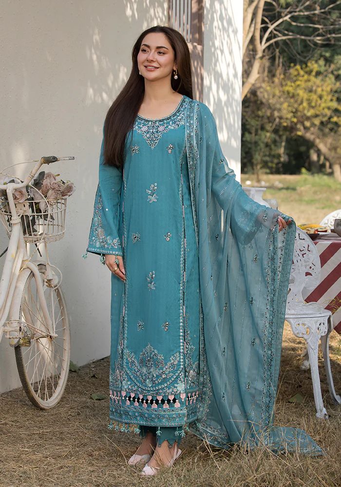 Embroidered Lawn Suits Unstitched 3 Piece Unstitched  - ALLYs - KS006