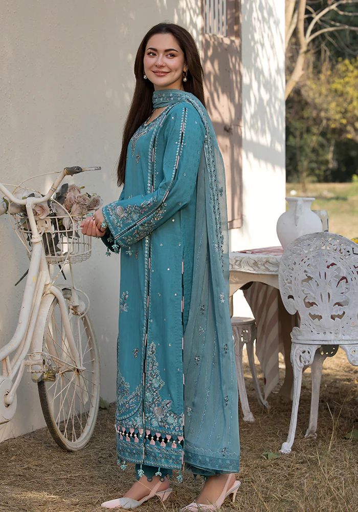 Embroidered Lawn Suits Unstitched 3 Piece Unstitched  - ALLYs - KS006