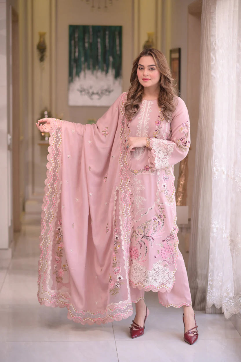 Embroidered 3 Piece Lawn Unstitched Eid Collection - Rosie - SS1022