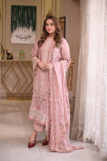 Embroidered 3 Piece Lawn Unstitched Eid Collection - Rosie - SS1022