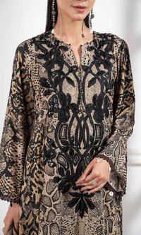 Printed Silk Embroidered 3 Piece - SS 45